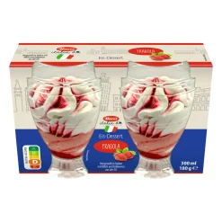 Eisdessert im Becher