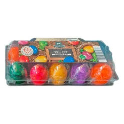 Gefärbte Eier aus Bodenhaltung