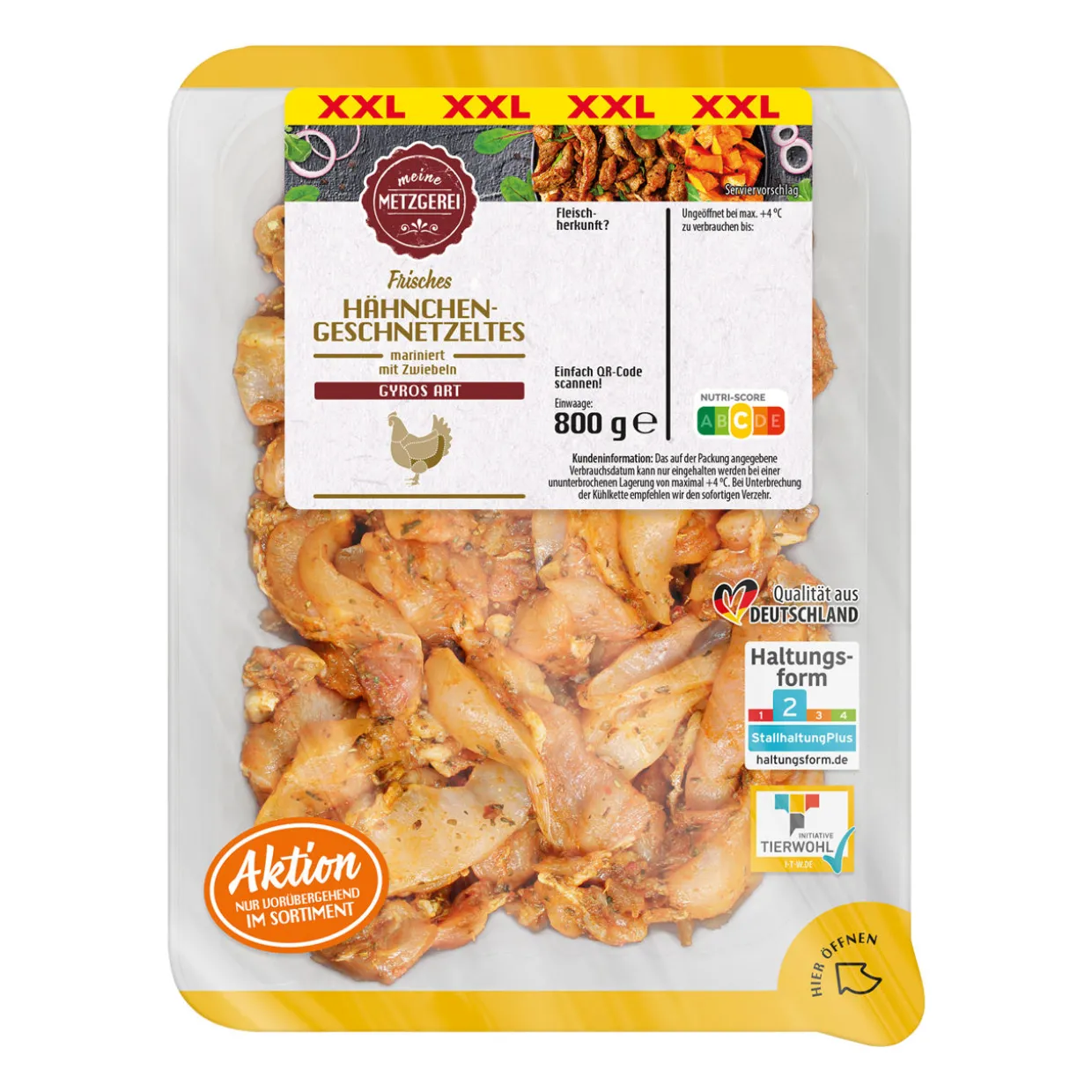 Hähnchengeschnetzeltes „Gyros Art“ XXL