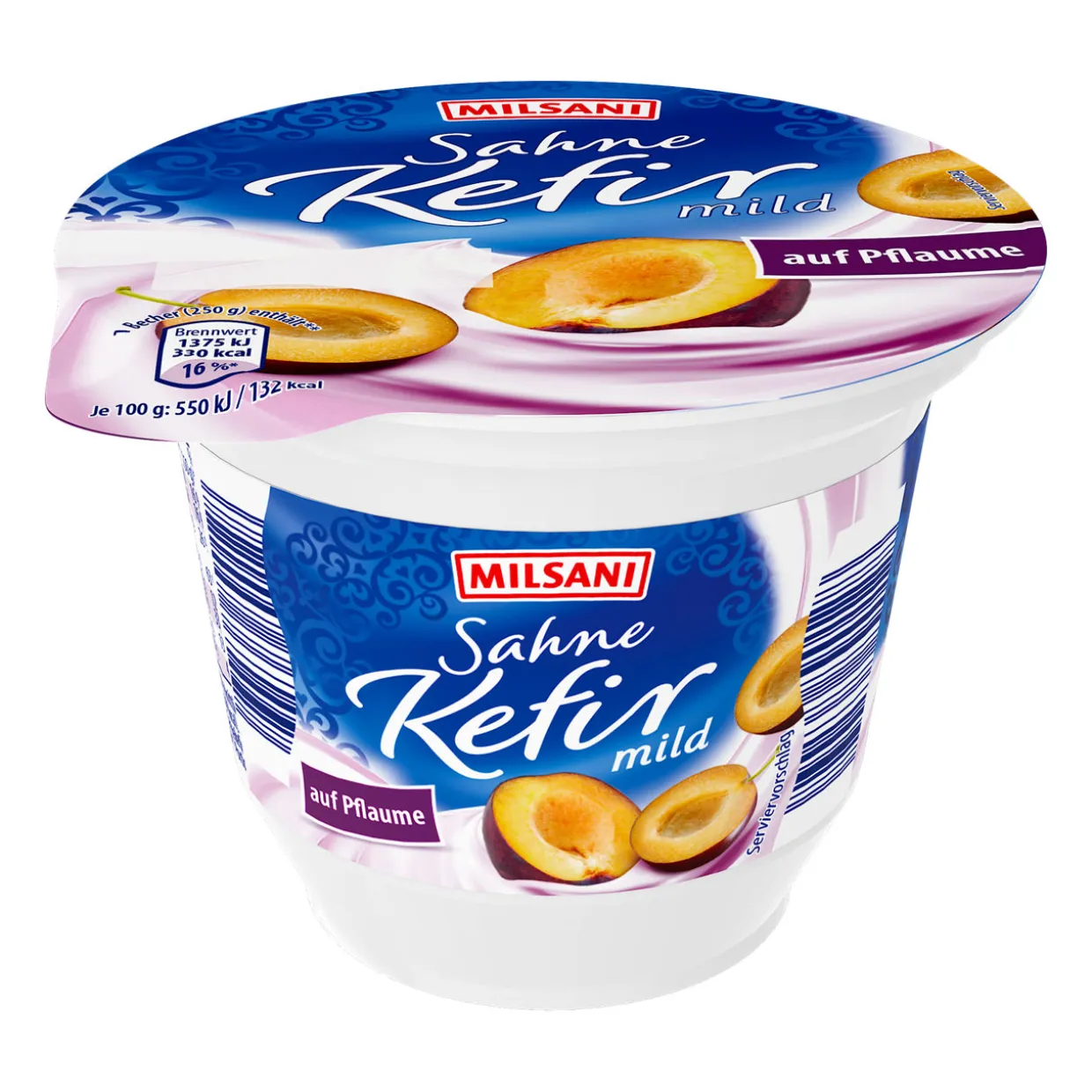 Sahne-Kefir auf Frucht